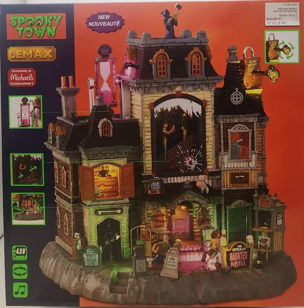 2021 Lemax Spooky Town The Horrid Haunted Hotel #15725 Used VG Halloween Village